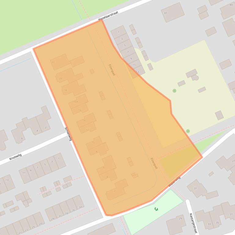 Kaart van postcodegebied 5492SW.