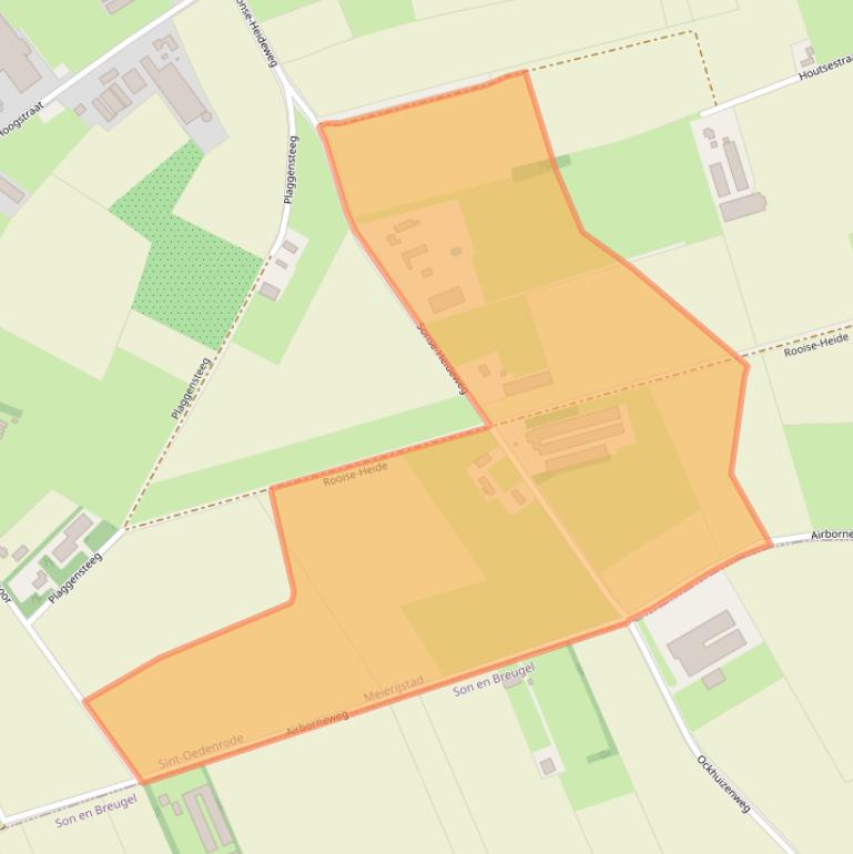 Kaart van postcodegebied 5492TE.