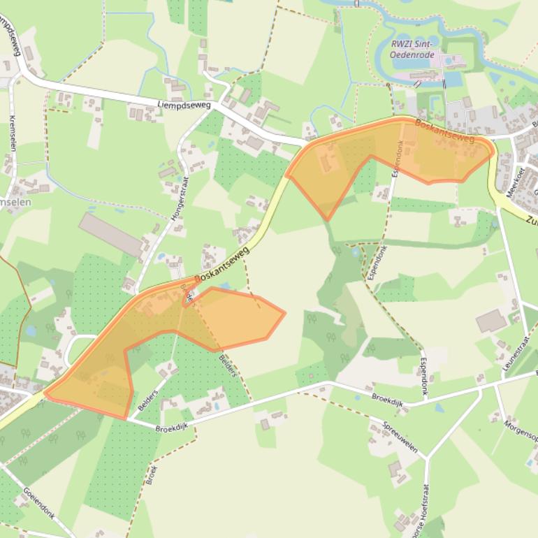 Kaart van postcodegebied 5492VA.