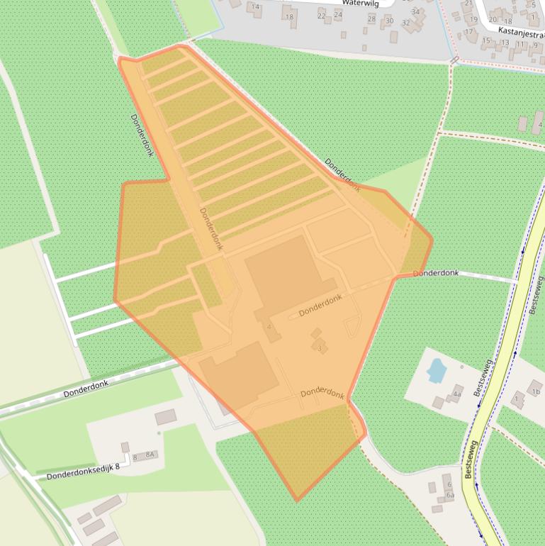 Kaart van postcodegebied 5492VJ.