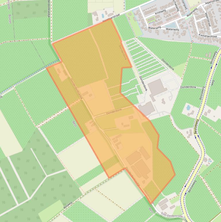 Kaart van postcodegebied 5492VK.