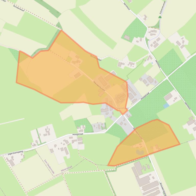 Kaart van postcodegebied 5492VM.