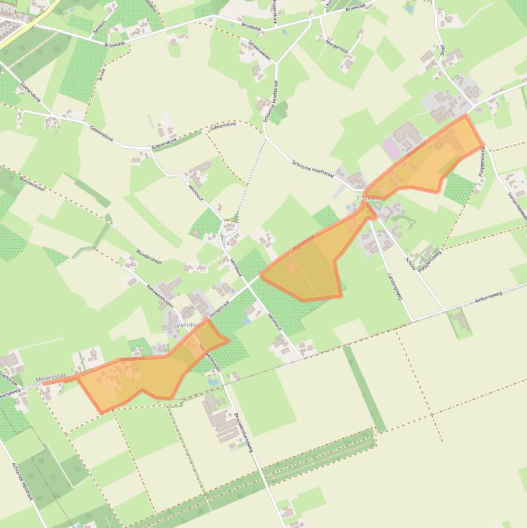 Kaart van postcodegebied 5492VV.