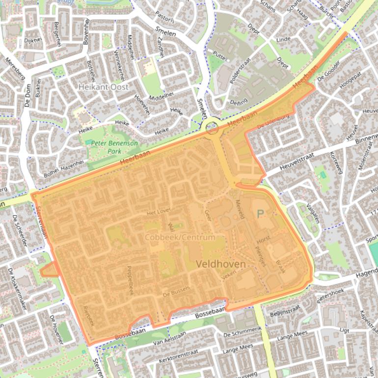 Kaart van postcodegebied 5501.