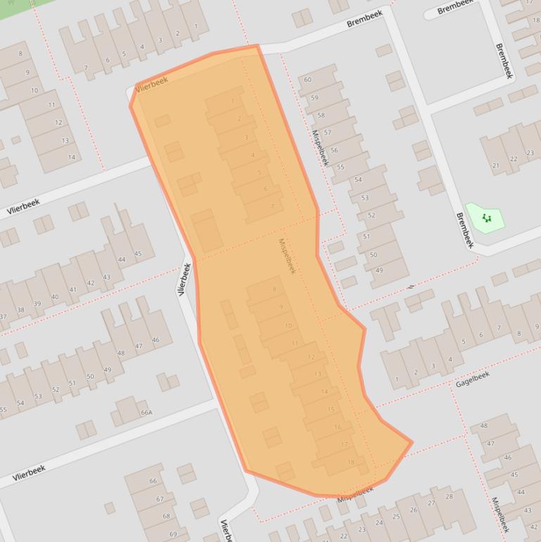 Kaart van postcodegebied 5501AD.