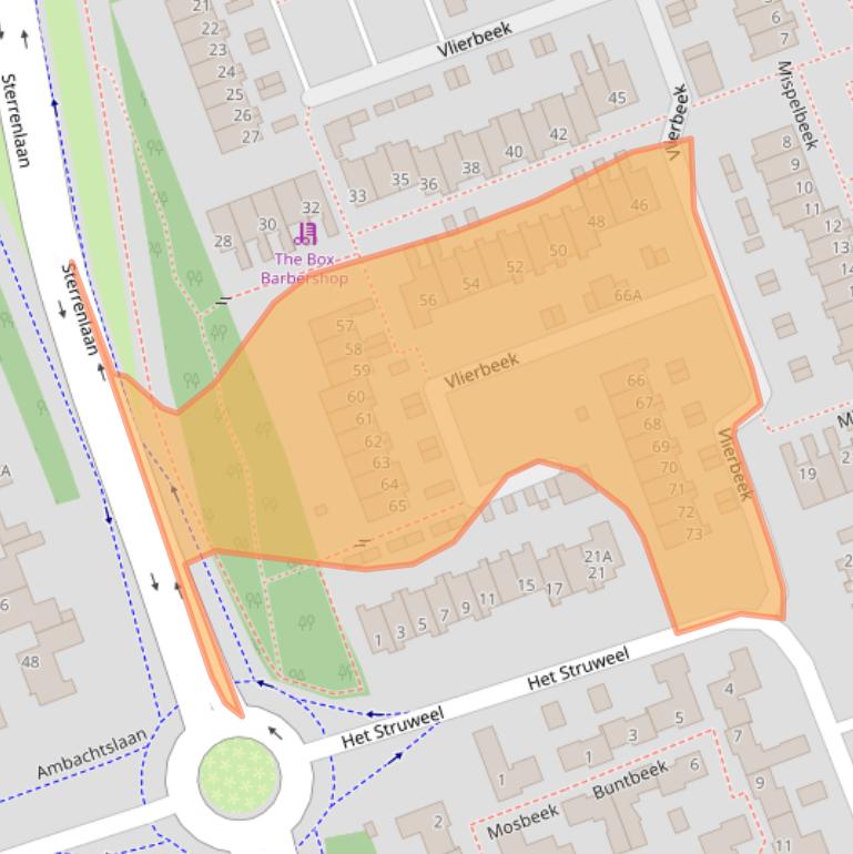Kaart van postcodegebied 5501AK.
