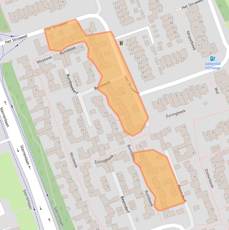 Kaart van postcodegebied 5501BA.