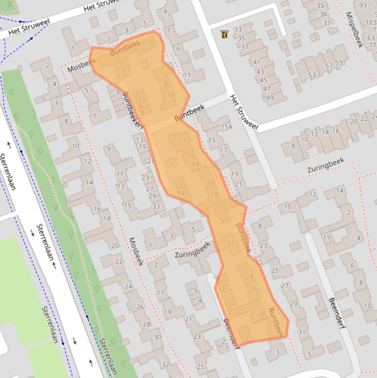 Kaart van postcodegebied 5501BB.