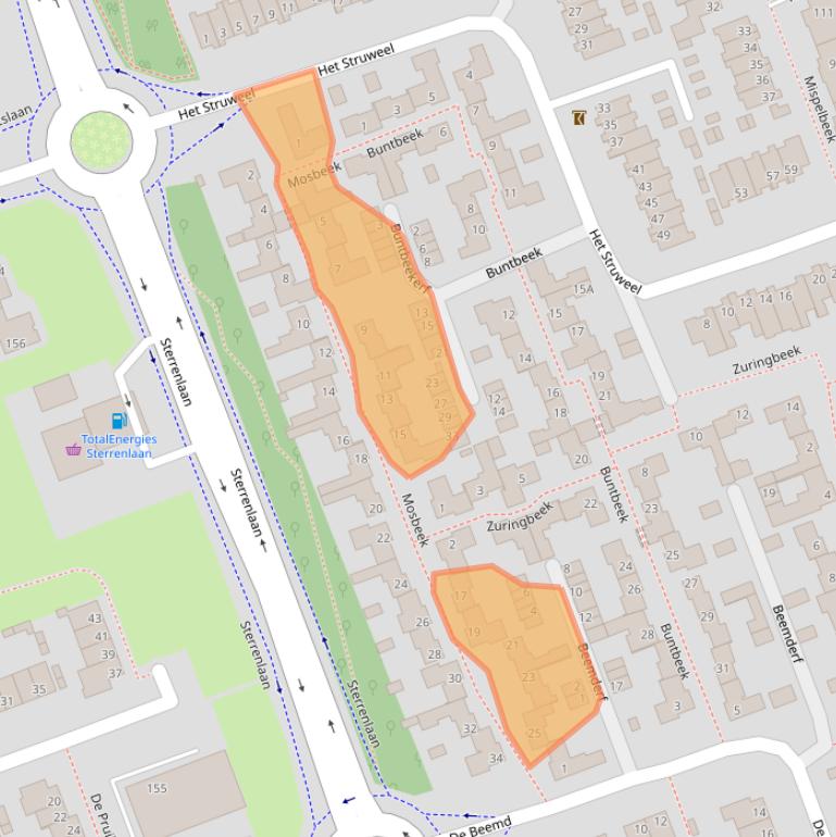 Kaart van postcodegebied 5501BC.