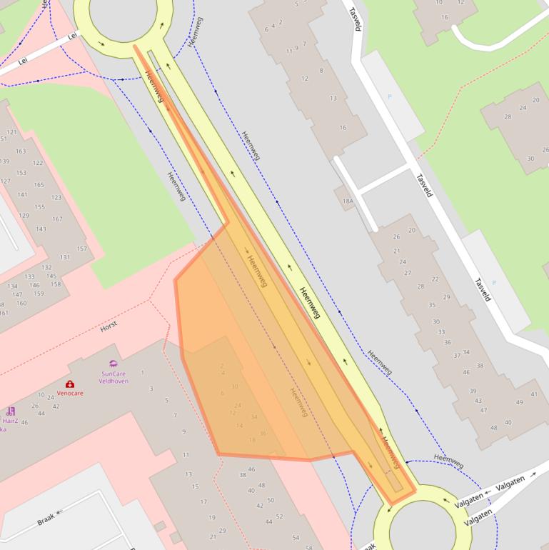 Kaart van postcodegebied 5501DJ.
