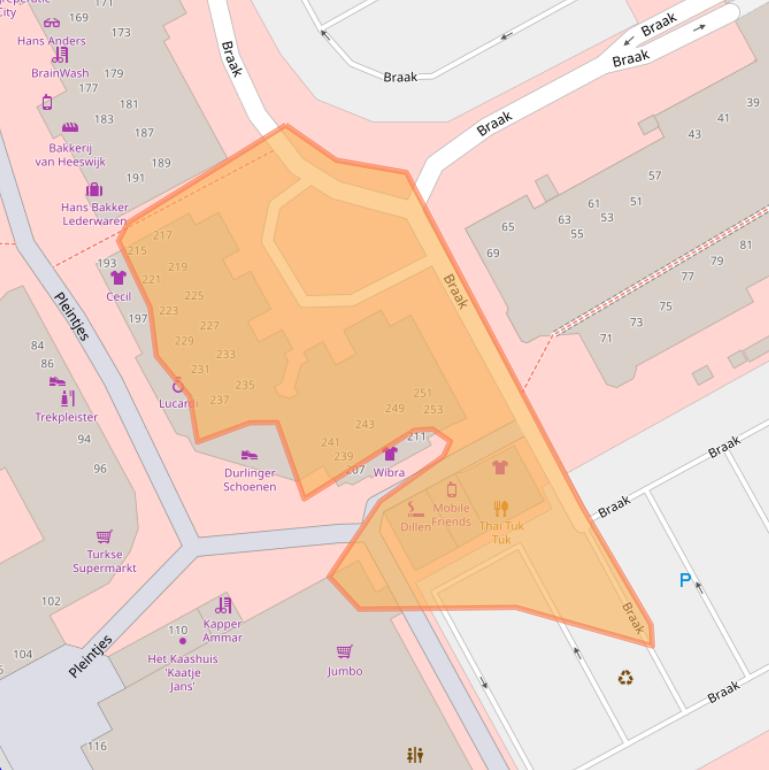 Kaart van postcodegebied 5501EJ.