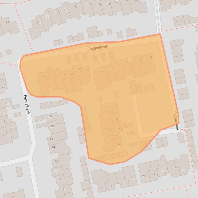 Kaart van postcodegebied 5501EL.