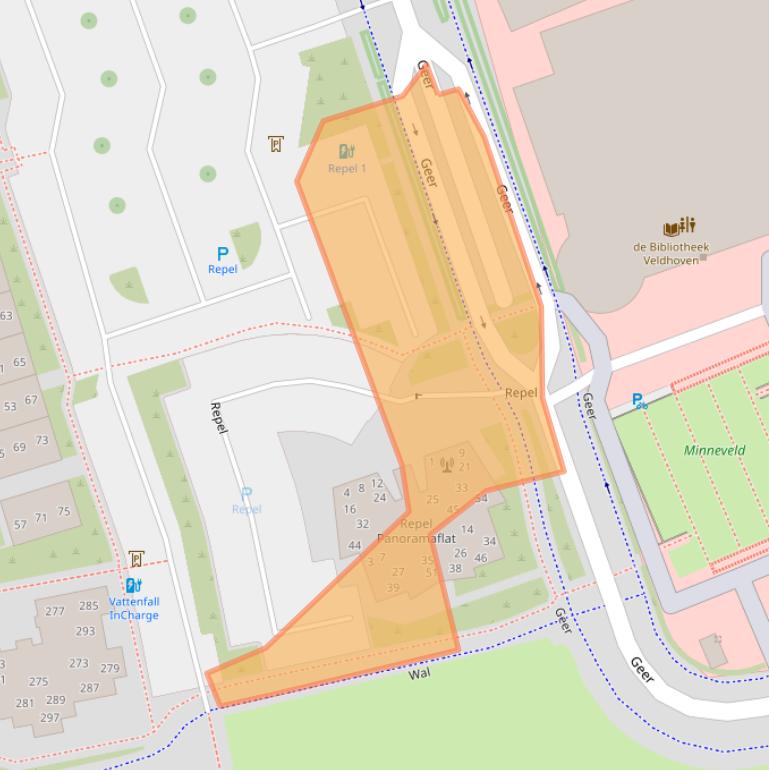 Kaart van postcodegebied 5501HR.