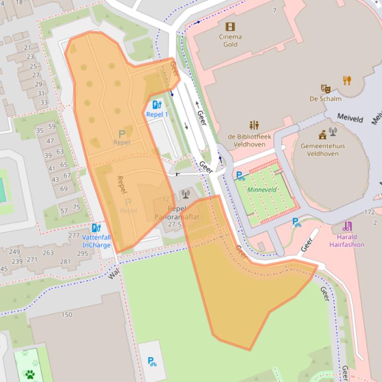 Kaart van postcodegebied 5501HS.