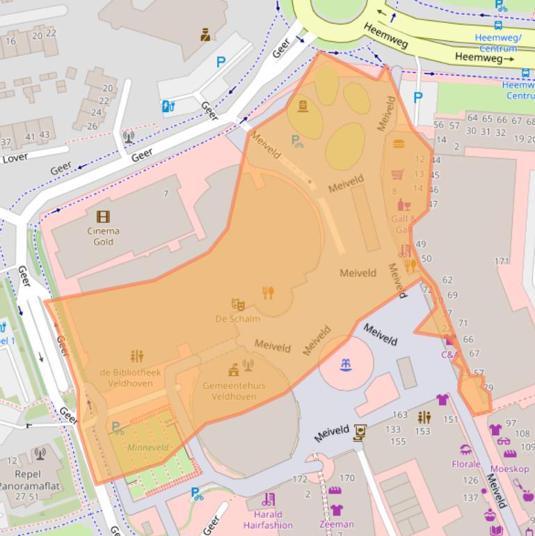 Kaart van postcodegebied 5501KA.