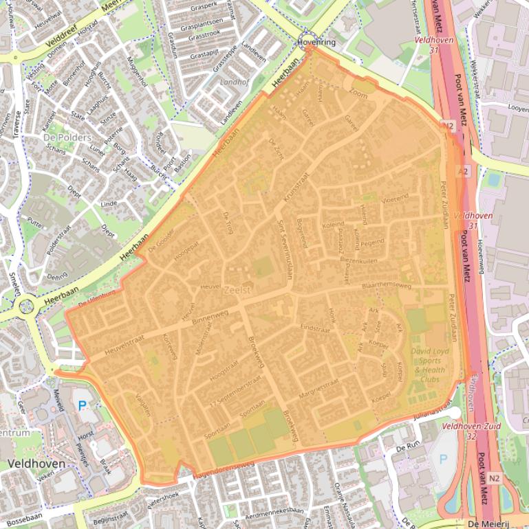 Kaart van postcodegebied 5502.
