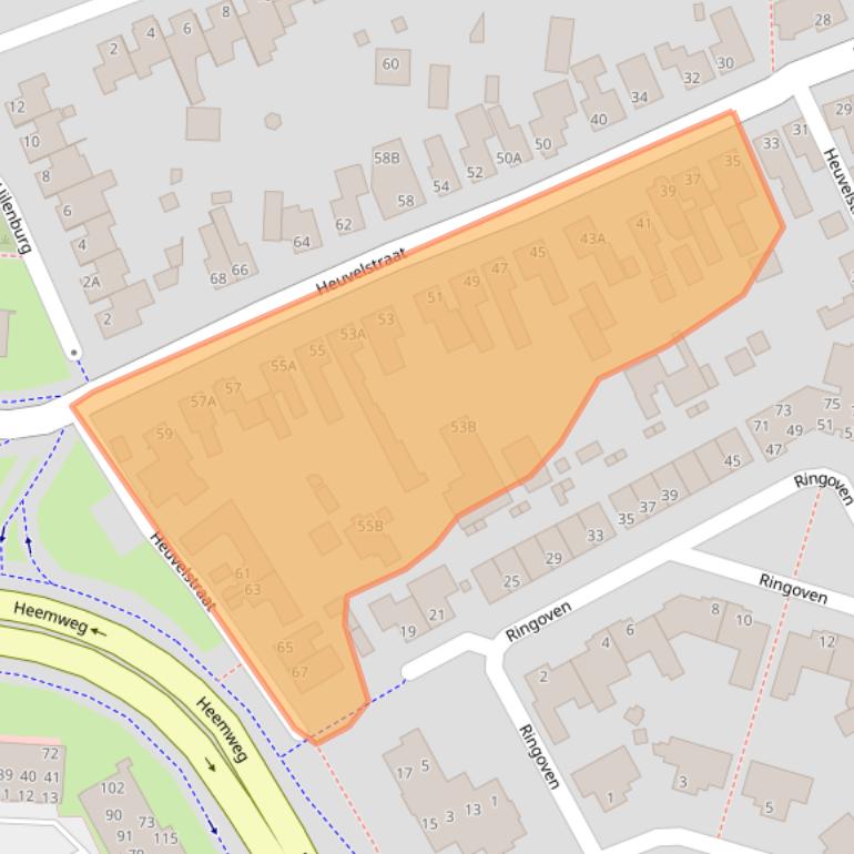 Kaart van postcodegebied 5502AB.