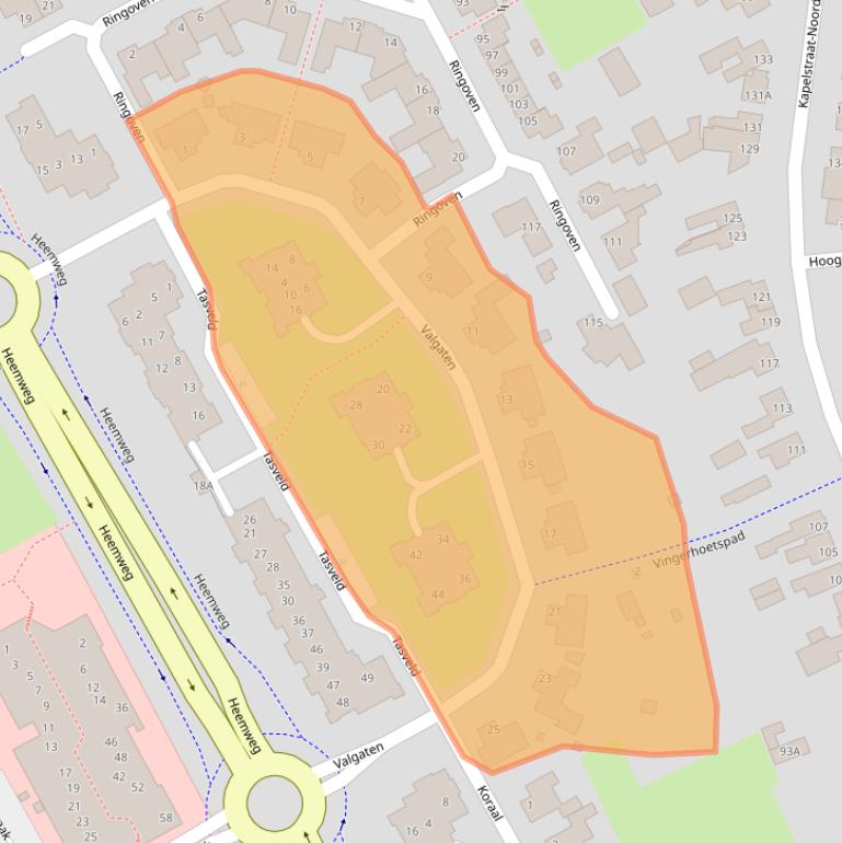 Kaart van postcodegebied 5502DC.