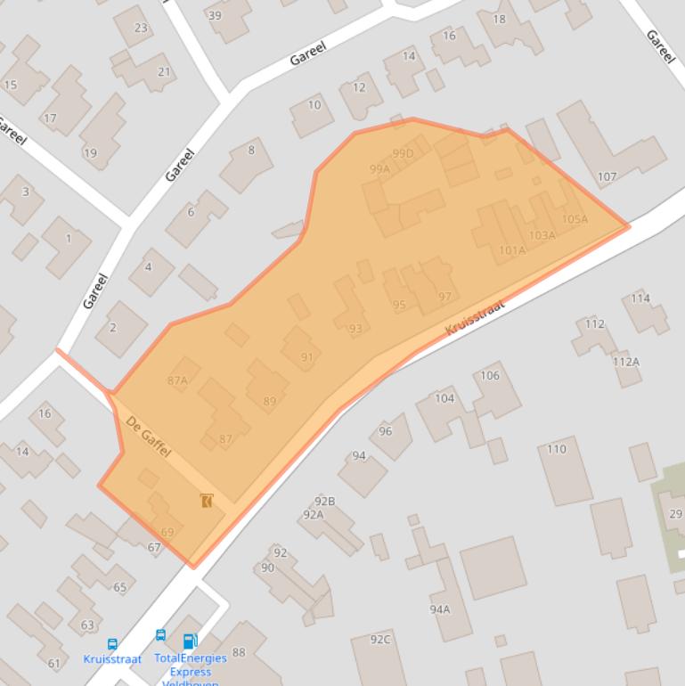 Kaart van postcodegebied 5502JC.