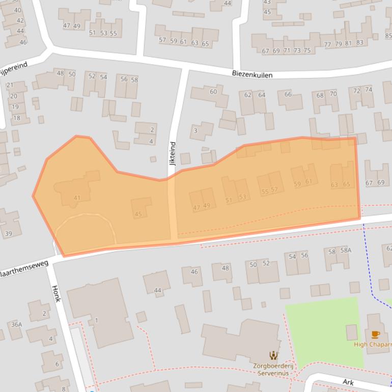 Kaart van postcodegebied 5502JS.