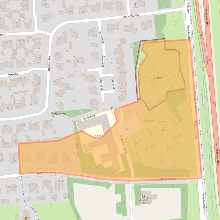 Kaart van postcodegebied 5502JT.