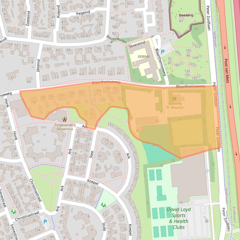 Kaart van postcodegebied 5502JW.