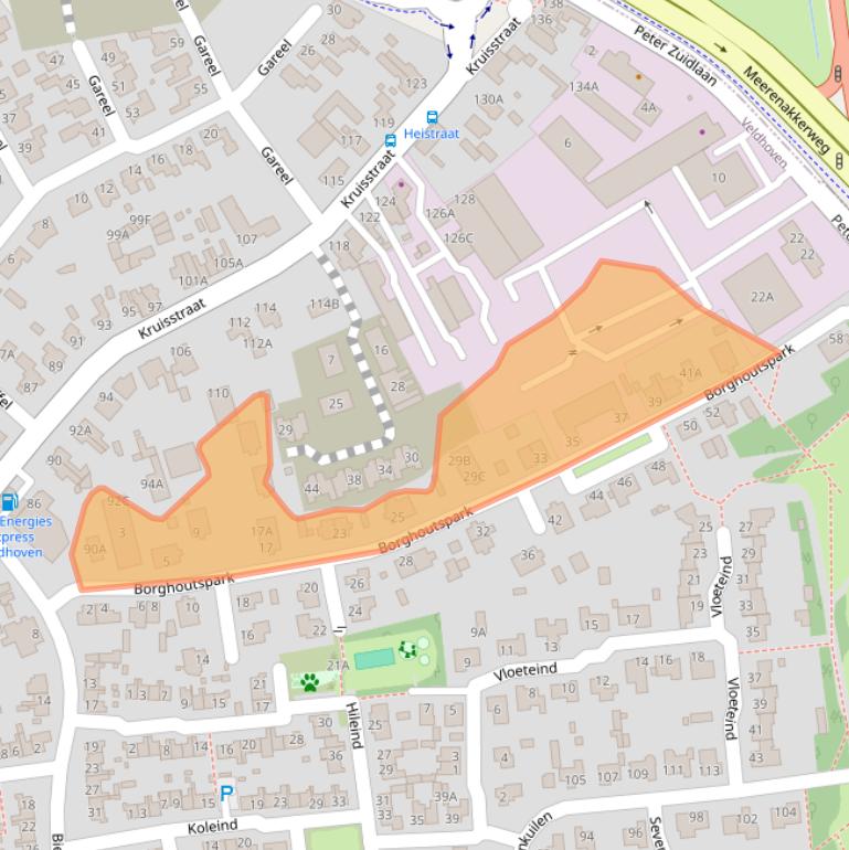 Kaart van postcodegebied 5502JX.