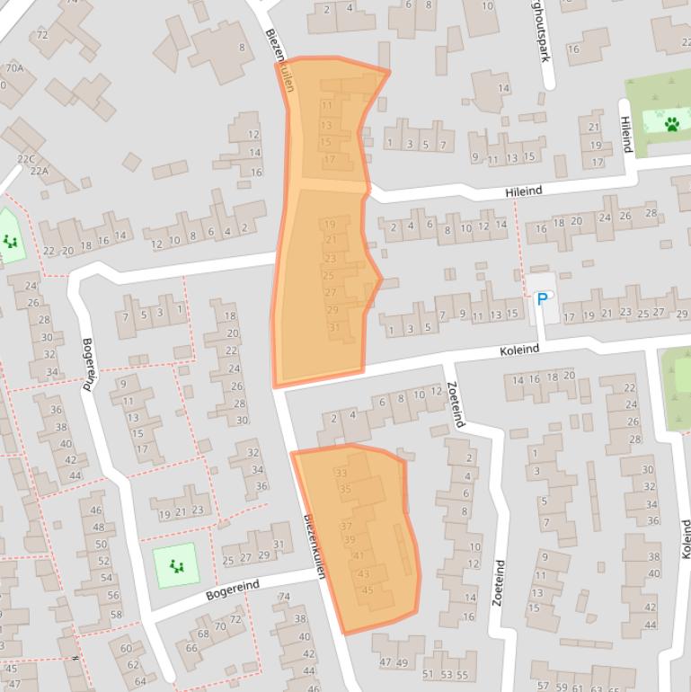 Kaart van postcodegebied 5502PA.