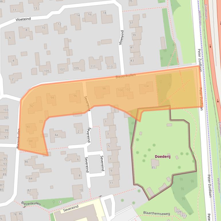 Kaart van postcodegebied 5502PG.
