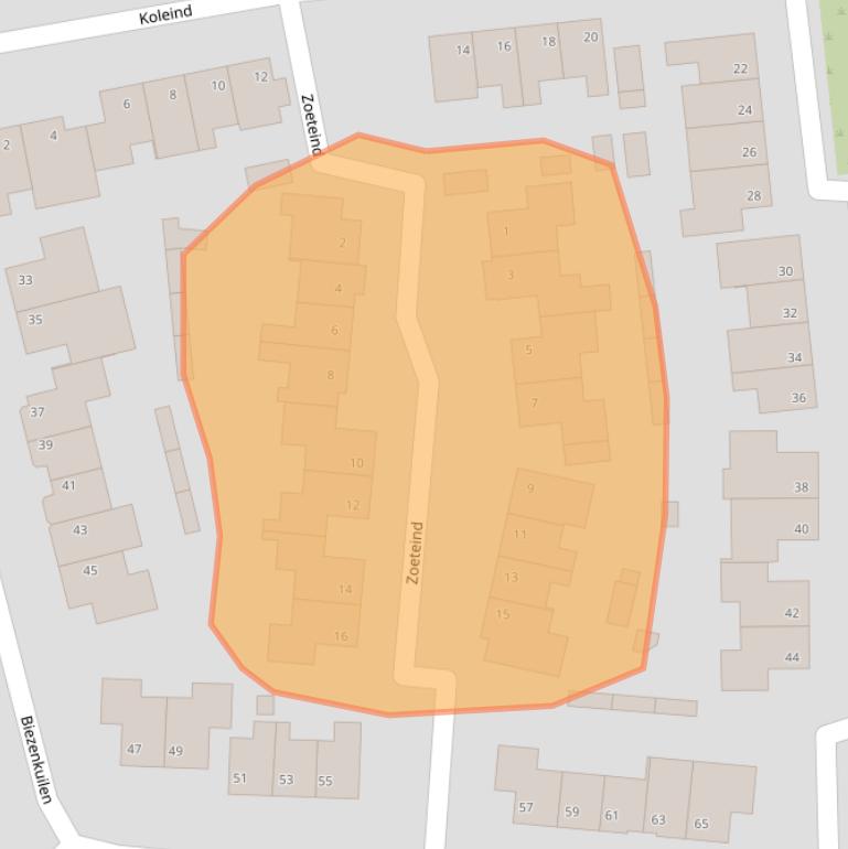 Kaart van postcodegebied 5502PM.