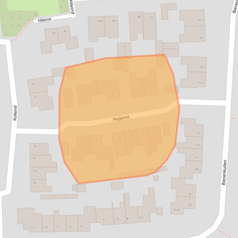 Kaart van postcodegebied 5502PX.