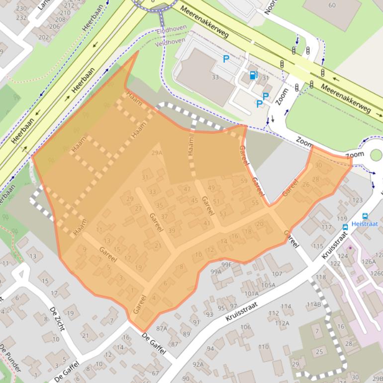 Kaart van postcodegebied 5502SB.