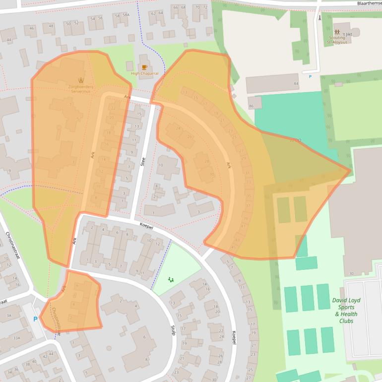 Kaart van postcodegebied 5502VJ.