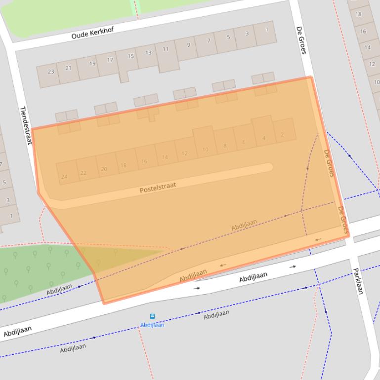 Kaart van postcodegebied 5503BE.