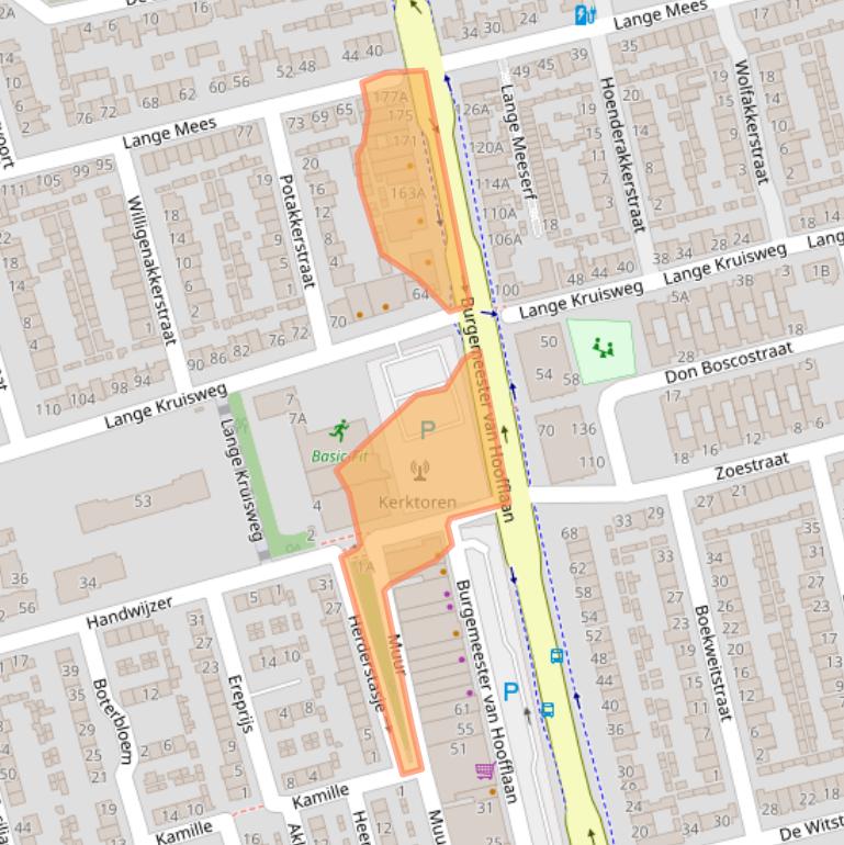 Kaart van postcodegebied 5503BL.