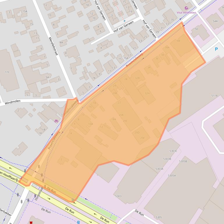 Kaart van postcodegebied 5503HG.