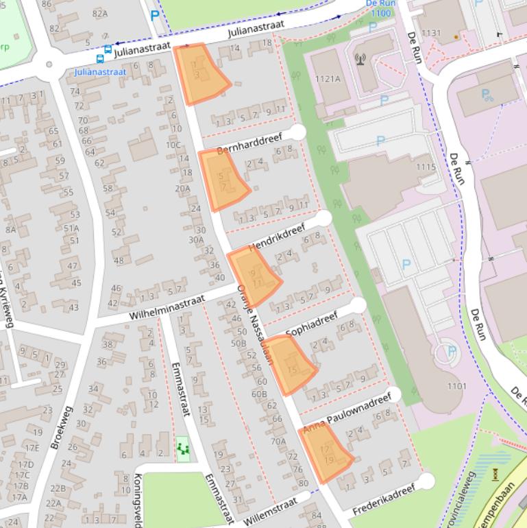 Kaart van postcodegebied 5503JC.