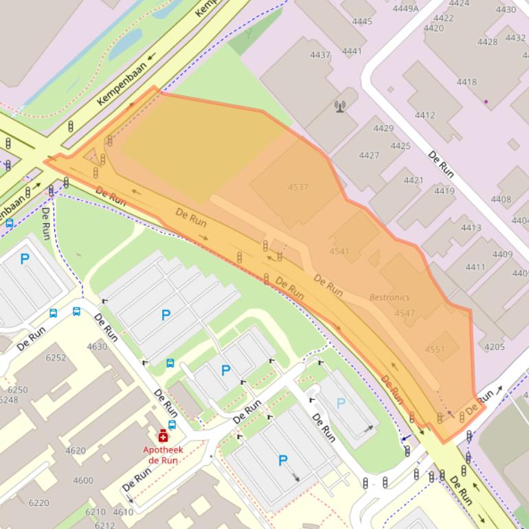 Kaart van postcodegebied 5503LT.