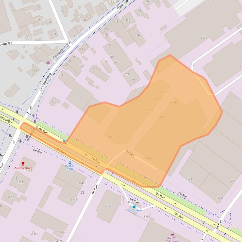 Kaart van postcodegebied 5503LW.