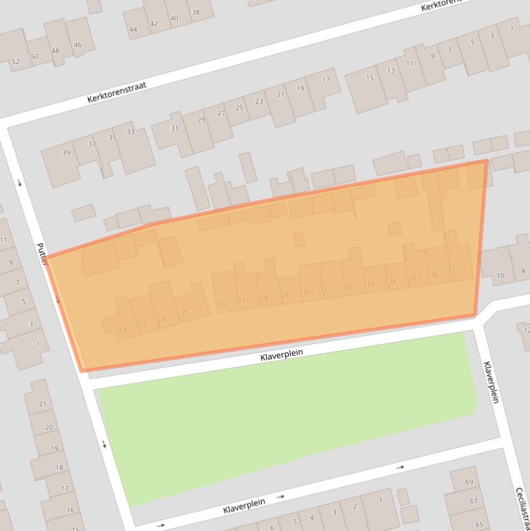 Kaart van postcodegebied 5503PJ.