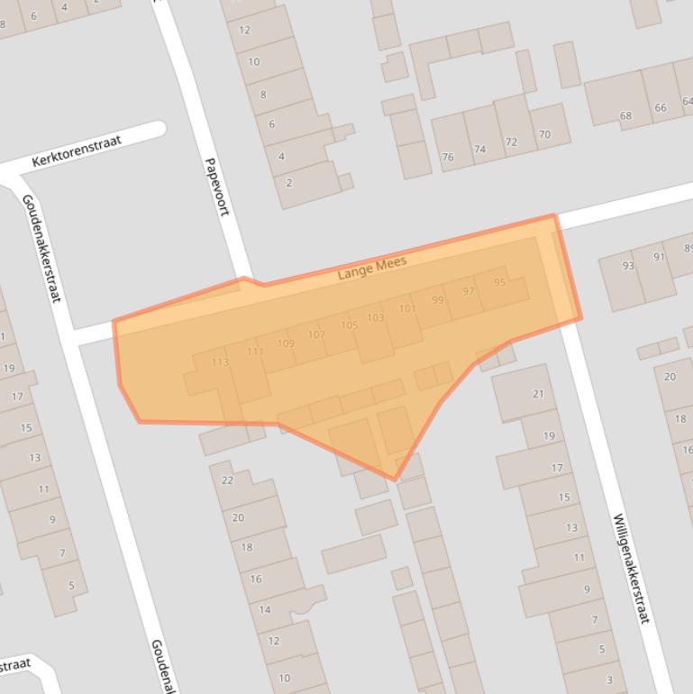 Kaart van postcodegebied 5503PR.