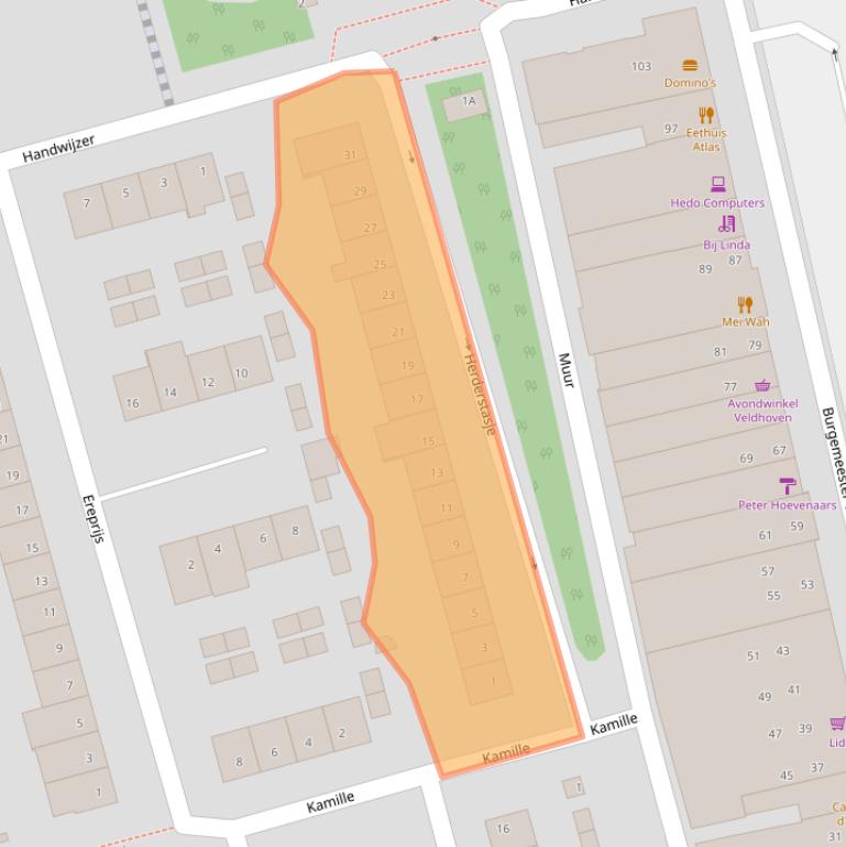 Kaart van postcodegebied 5503VL.