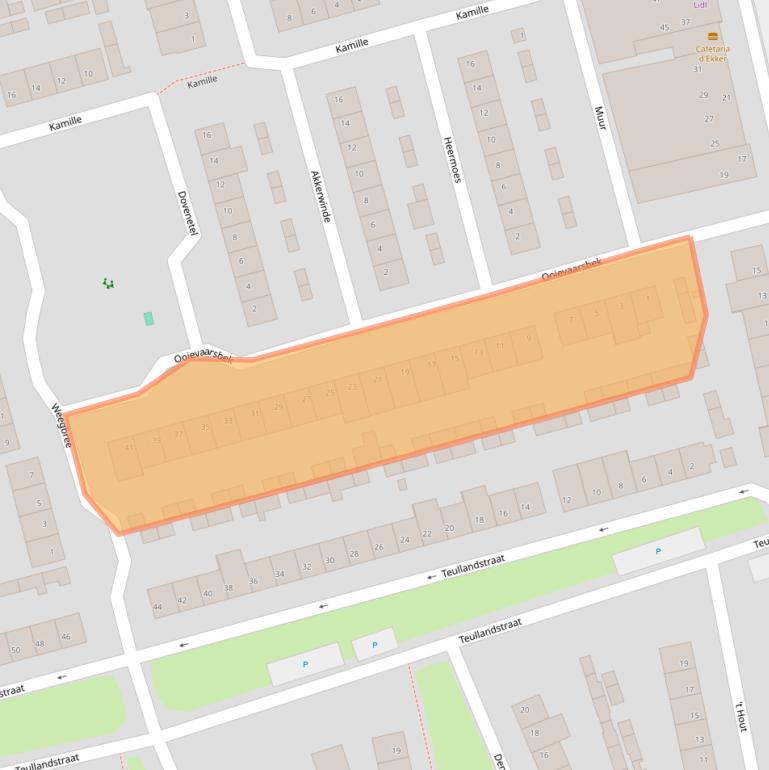 Kaart van postcodegebied 5503VT.