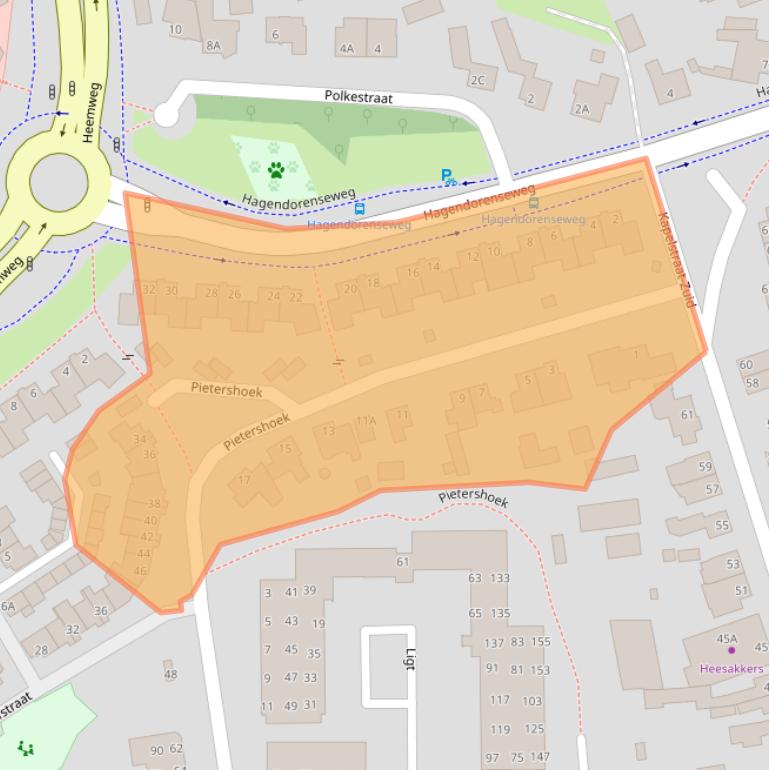 Kaart van postcodegebied 5503XA.