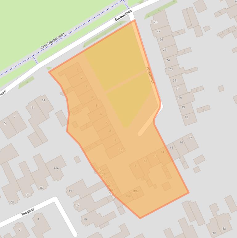 Kaart van postcodegebied 5504AA.