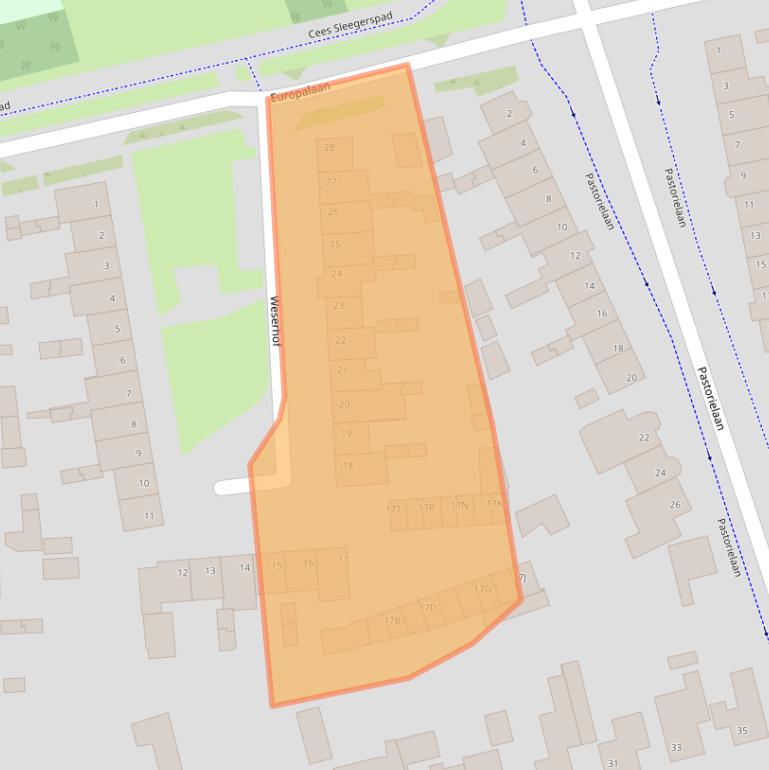 Kaart van postcodegebied 5504AL.