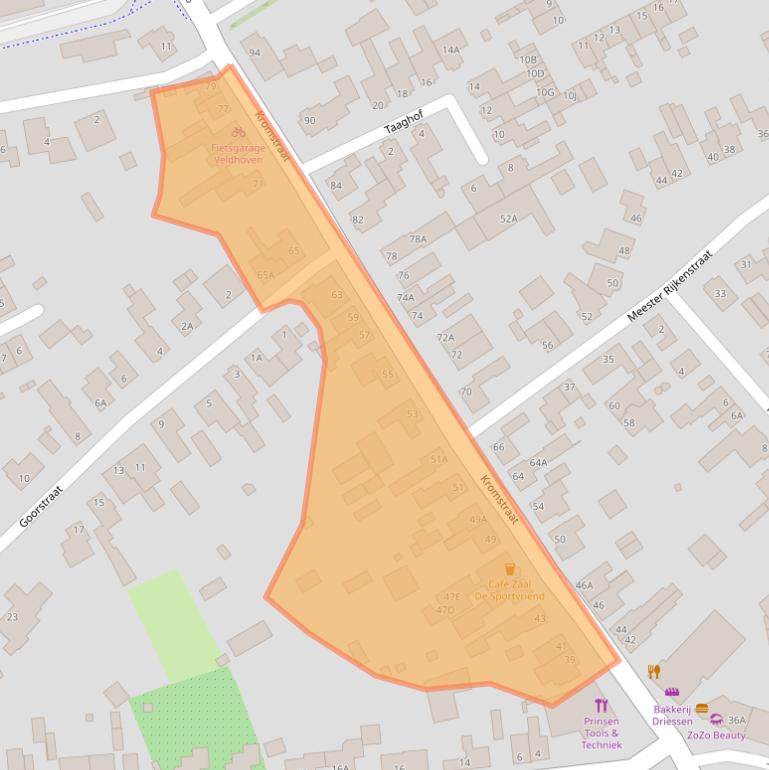 Kaart van postcodegebied 5504BB.