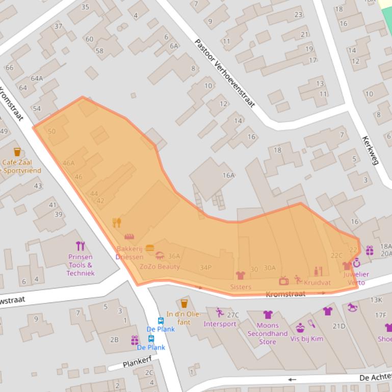 Kaart van postcodegebied 5504BD.