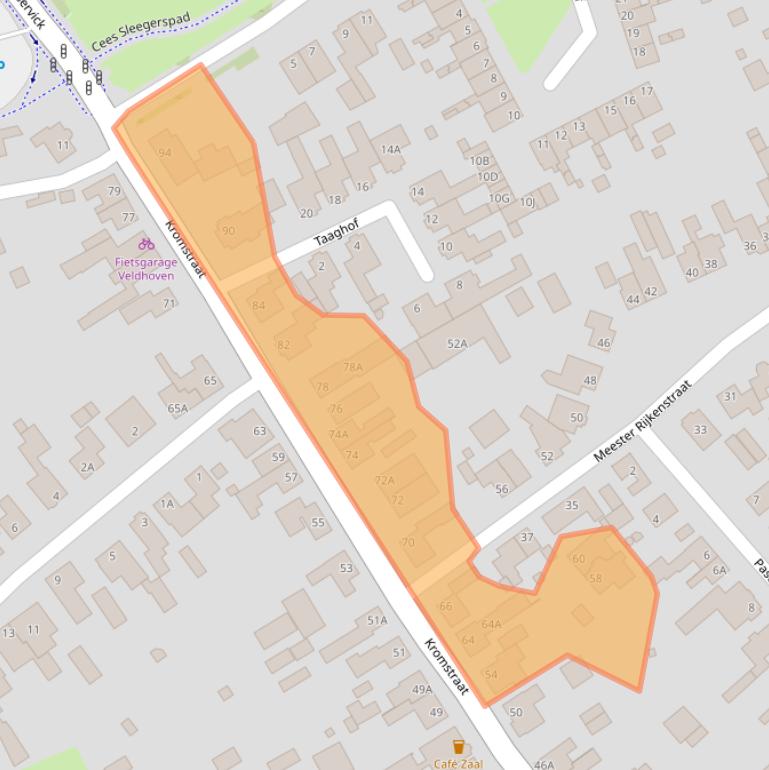 Kaart van postcodegebied 5504BE.