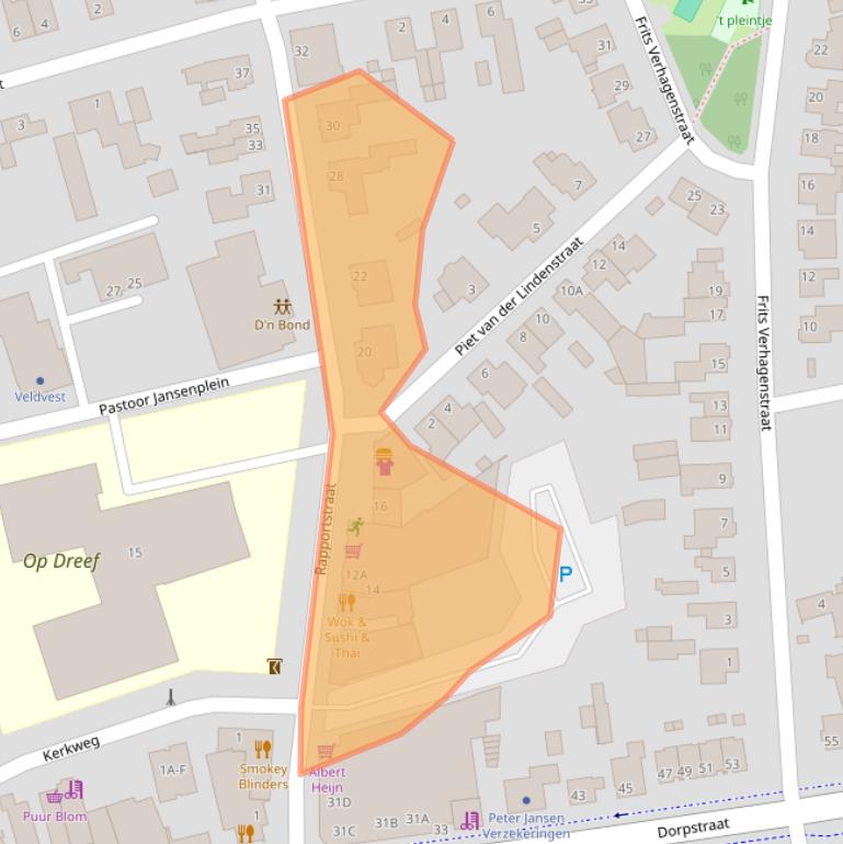 Kaart van postcodegebied 5504BP.